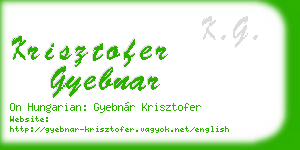 krisztofer gyebnar business card